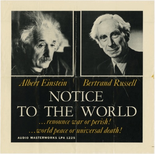 Announcement of the Einstein-Russel manifesto.